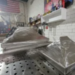 nerudijančio plieno suvirinimas. Stogeliai kaminams